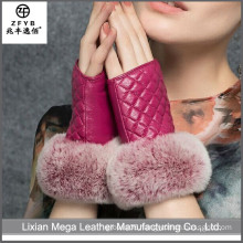 2015 new design custom leather fingerless gloves